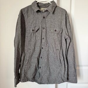 Grayers Men’s Gray Shirt Jacket Size Large 100% Cotton Outdoor Pockets Cold